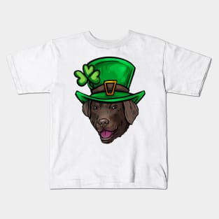 St Patricks Day Chocolate Labrador Retriever Kids T-Shirt